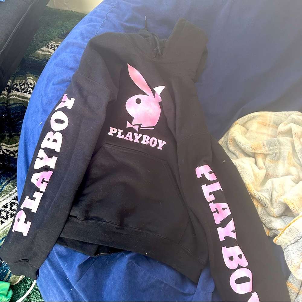 Playboy pink and black hoodie